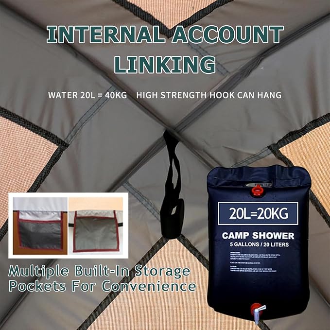 Camping Tent Shower Tent, Outdoor Changing - Image 4
