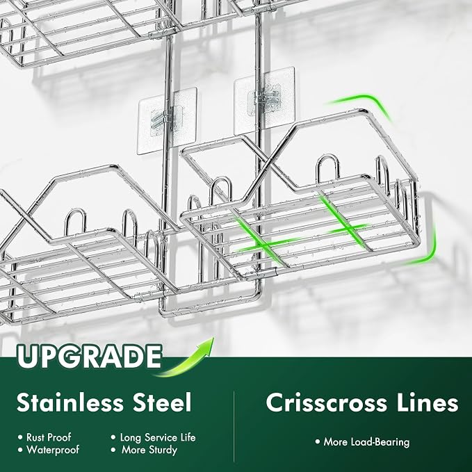 Stainless Steel Shower Caddy Hanging - Image 2