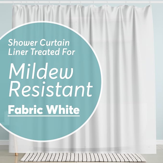 BigFoot Shower Curtain Liner – 72 x 72 Fabric Premium Shower Curtain by BigFoot