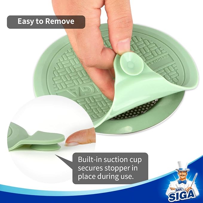 MR.SIGA Silicone Bathtub Stopper, Drain Stopper - Image 3
