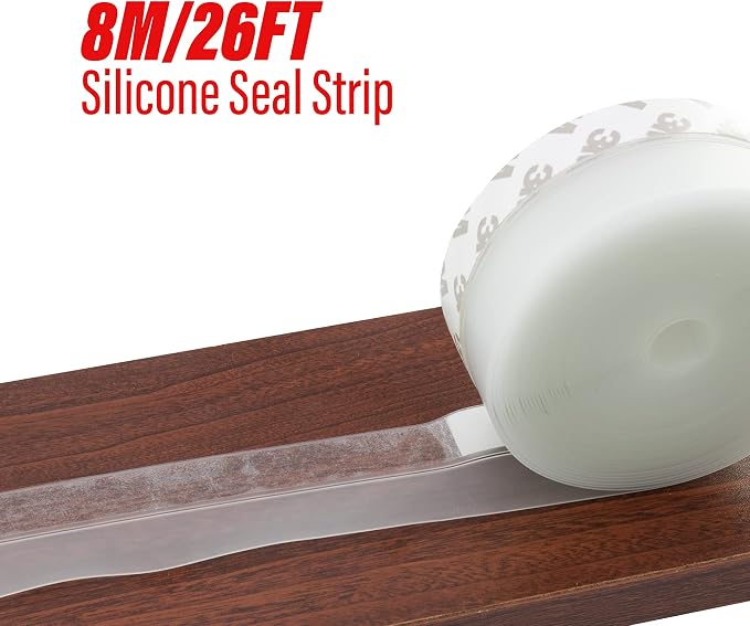 TradeGear 26ft - 45mm Silicone Seal Strip w/Ultra-Strong Adhesive Sticker – - Image 2