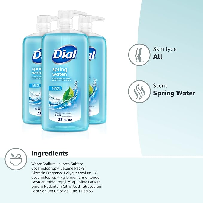 Dial Body Wash, Refresh & Renew Spring Water, 23 Fl Oz, Hydraclean Complex & - Image 8