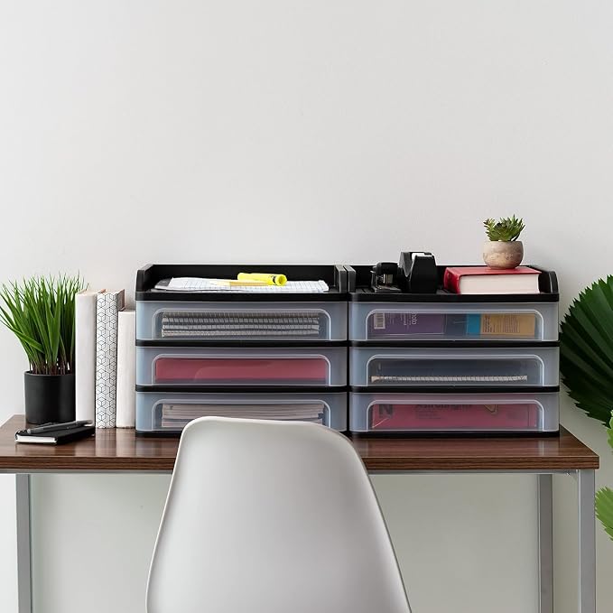 IRIS USA Plastic Desk Top 3-Drawer Storage Organizer - Image 6
