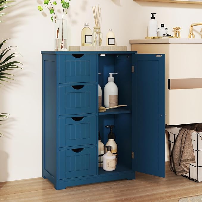 Tangkula Bathroom Floor Cabinet, Freestanding Storage Cabinet - Image 2