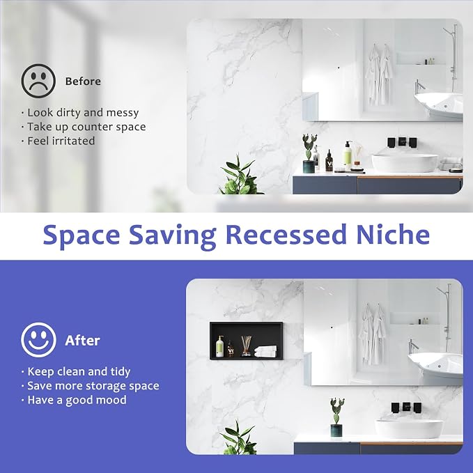 Shower Niche, Recessed Wall Niche Shelf - Image 5