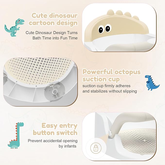Baby Bath Seat for Babies 6 Months & Up Sitting Up, Non-Slip Baby Bath Chair - Image 5