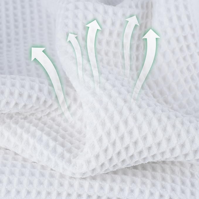 Microfiber Waffle Hand Towels, 4 Pieces, Fast Drying, Lint Free - Image 2