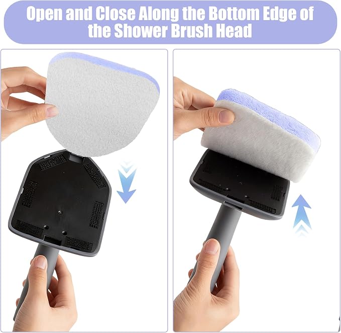 2 Pack Shower Scrubber Refill Pads Non Scratch Scouring Pads Compatible - Image 3