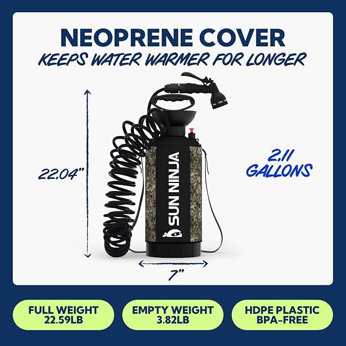 SUN NINJA Portable Shower, Camping Shower - Image 5