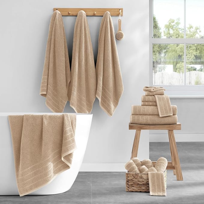 Casa Platino 100% Mercerized Cotton Bathroom Towel Set - Image 2