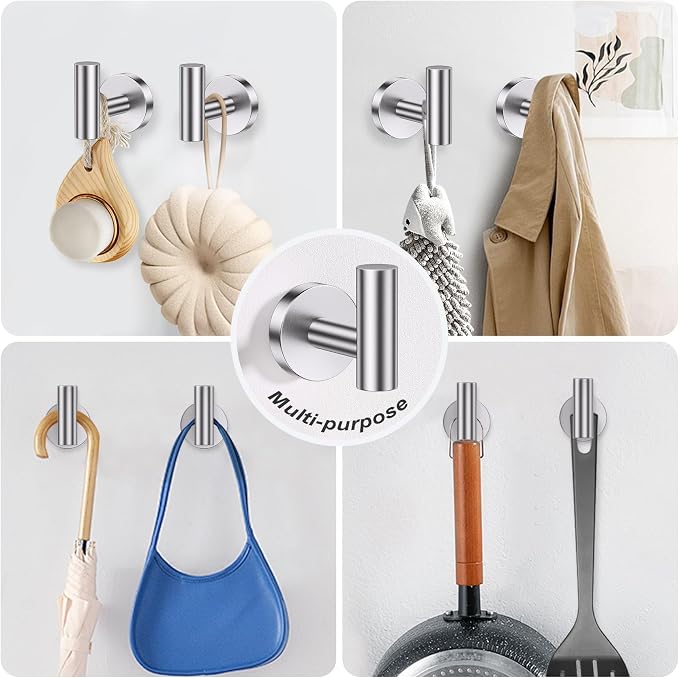 5-Piece Towel Bar Set Brushed Nickel Bathroom Hardware Accessories Set Upgraded - Image 5