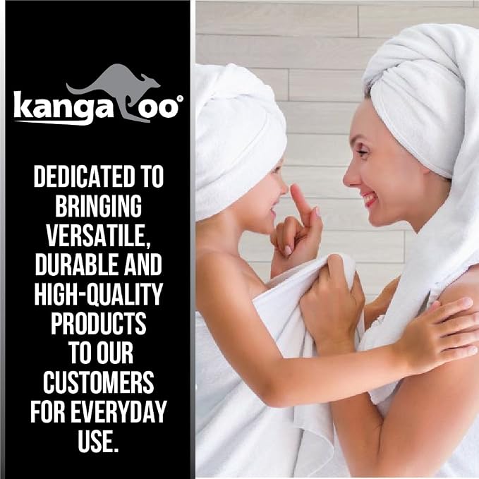 KANGAROO Bathroom Rugs, Chenille Soft Absorbent Bath Rug, Shaggy Shower Mat - Image 3