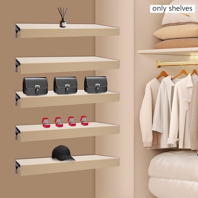33 Inch Floating Shelves for Wall, 16 Inch Deep Hanging Shelf, Large Display & - Image 6