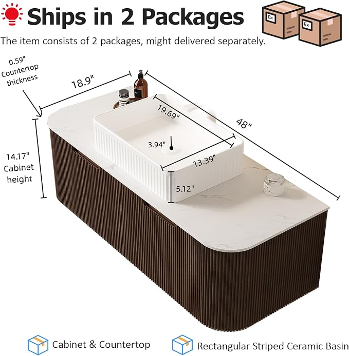 48" Floating Bathroom Vanity - Image 2
