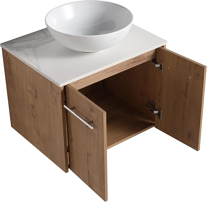 24 Inch Bathroom Vanity with Sink, Modern Wall Mount Floating Bathroom Vanity - Image 8