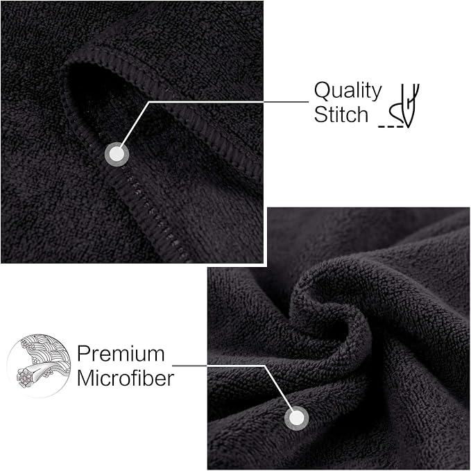 SUNLAND Microfiber Gym Bath Towel Ultra Soft Travel Camping Towel Super - Image 3