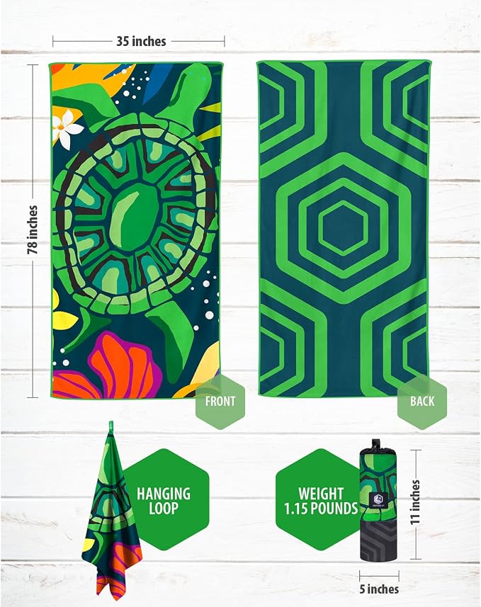 VENTURE 4TH Microfiber Beach Towel: Quick-Dry, Sandproof and Lightweight - Image 6