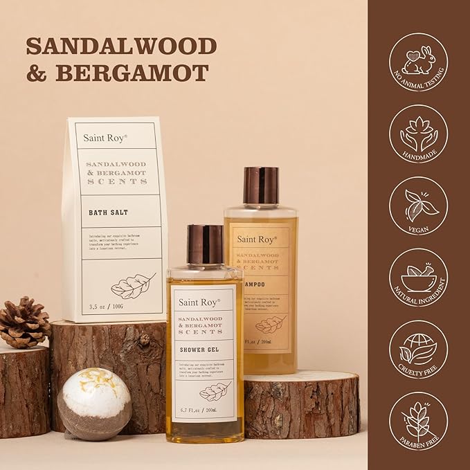 Fathers Day Gifts for Men Dad Birthday Gifts Spa Kit Cedar & Bergamot Scents - Image 8