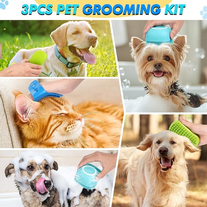 3PCS Dog Bath Brush | Dog Scrubber - Image 5