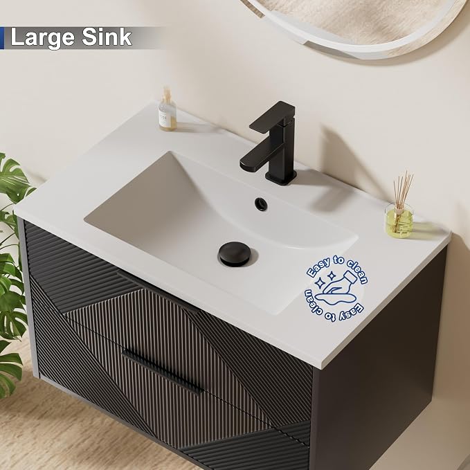 LUCKWIND 30" Floating Bathroom Vanity - Image 4