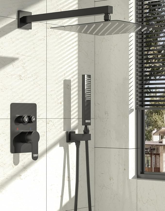 Rainfall Shower System with Handheld Spray and 12" Rain Shower Head, Can Be Use - Image 5