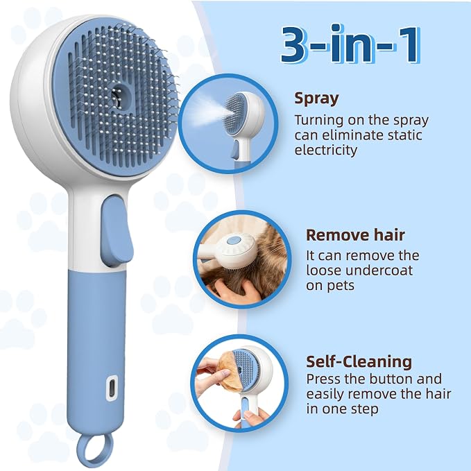 Cat Steam Brush for Shedding & Grooming - Image 2