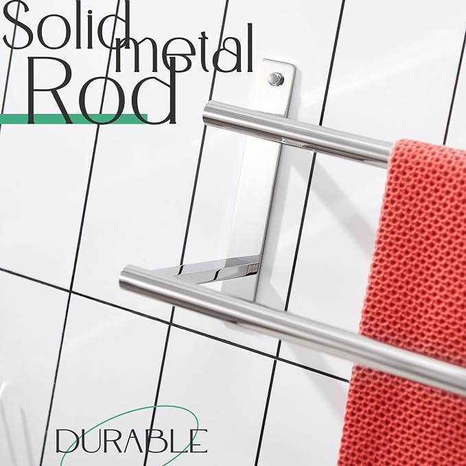 KOKOSIRI Bathroom Towel Racks 16 Inch Double Towel Bars Bath Towel Holder Towel - Image 6