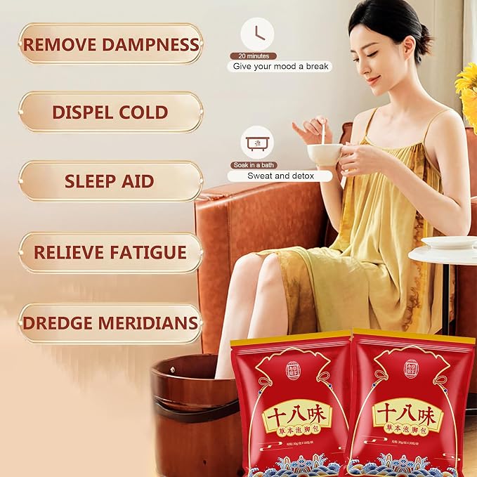 30 Bags Herbal Foot Soak, Foot Bath Herb, Foot Spa Bath Soak Foot Detox Soak to - Image 4