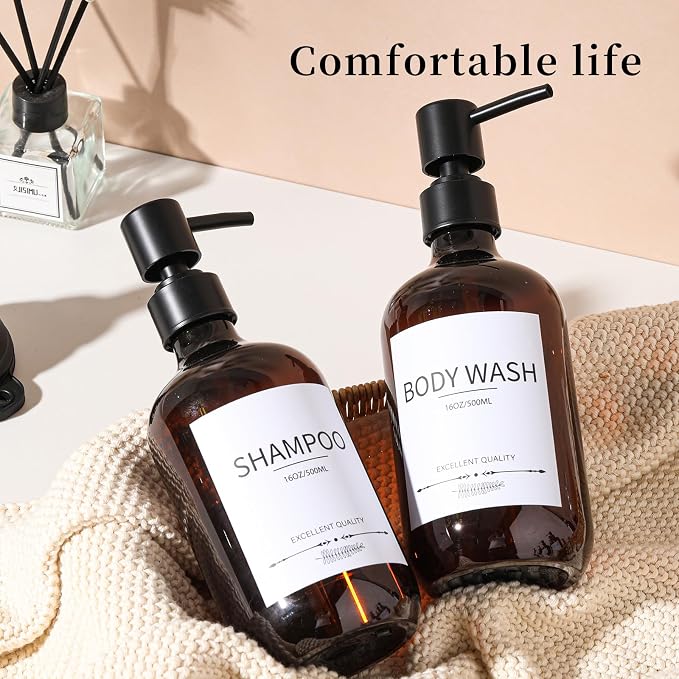 Shampoo and Conditioner Bottles, Shampoo Dispenser - Image 4