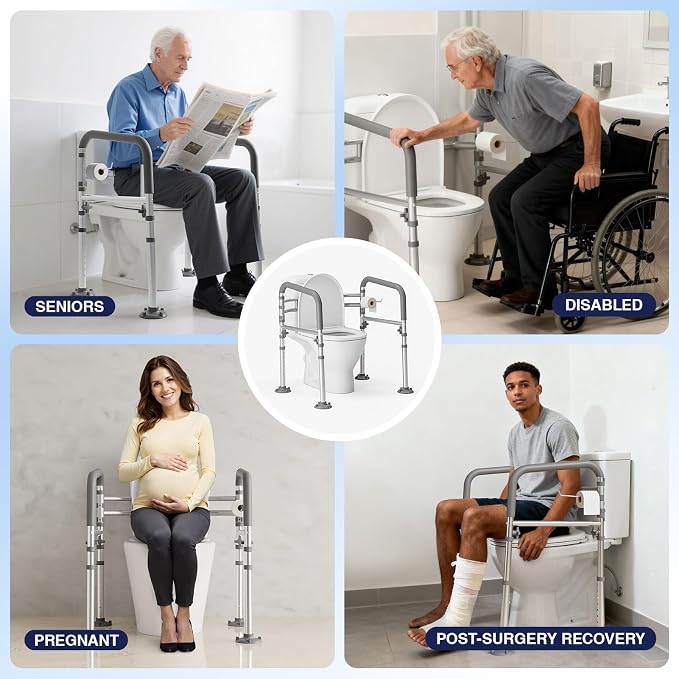 Foldable Toilet Safety Rails for Seniors - Image 7
