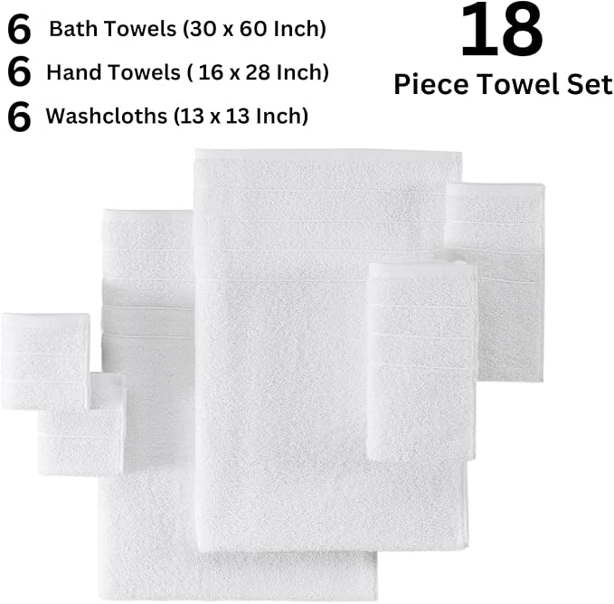 Casa Platino 100% Cotton Luxury Bathroom Towel Set - Image 4