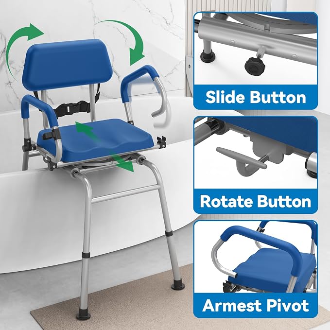 FSA/HSA Eligible Sliding Shower Chair Tub Transfer Bench - Image 3