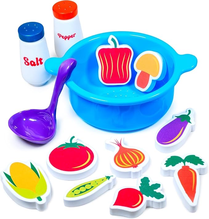 Tub Works® Tub Soup™ Scoop, Strain & Play Toddler Bath Toy | Floating Foam by TubWorks