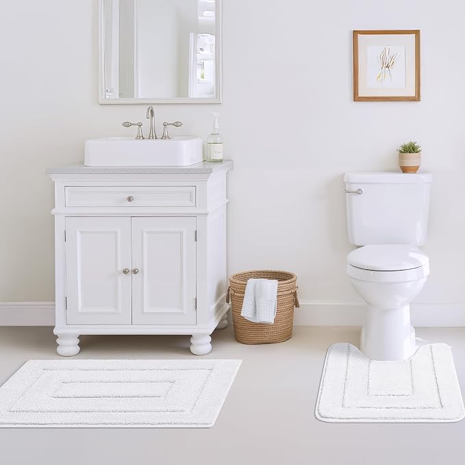 GRANNY SAYS Bathroom Rugs Sets 3 Piece, Soft Absorbent Microfiber Bath Mats - Image 6