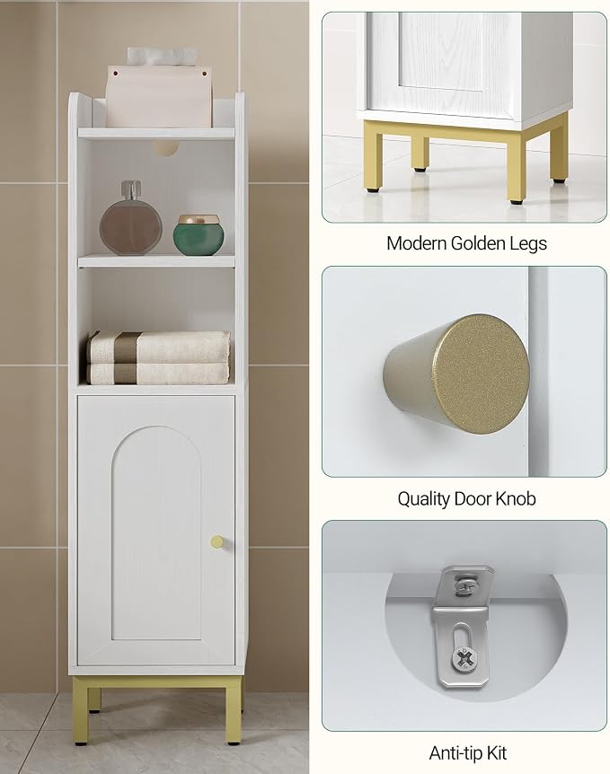 Bathroom Storage Cabinet, Small Corner Floor Cabinet - Image 4