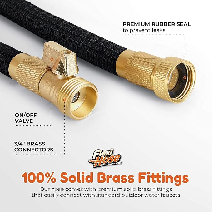 Flexi Hose PLUS with 8 Function Nozzle Expandable Garden Hose, Lightweight & - Image 7