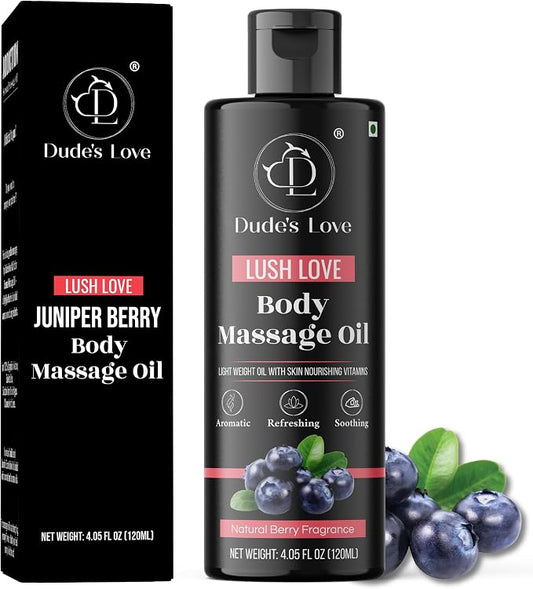 Organic - Berry Full Body Massage Oil - Revitalising, Detoxifying | No Stain & by DudesLove