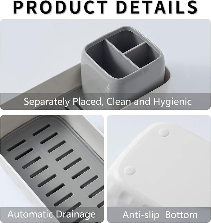 Toothbrush Holder for Bathrooms, Toothbrush Organizer Countertop for Toothbrush - Image 2