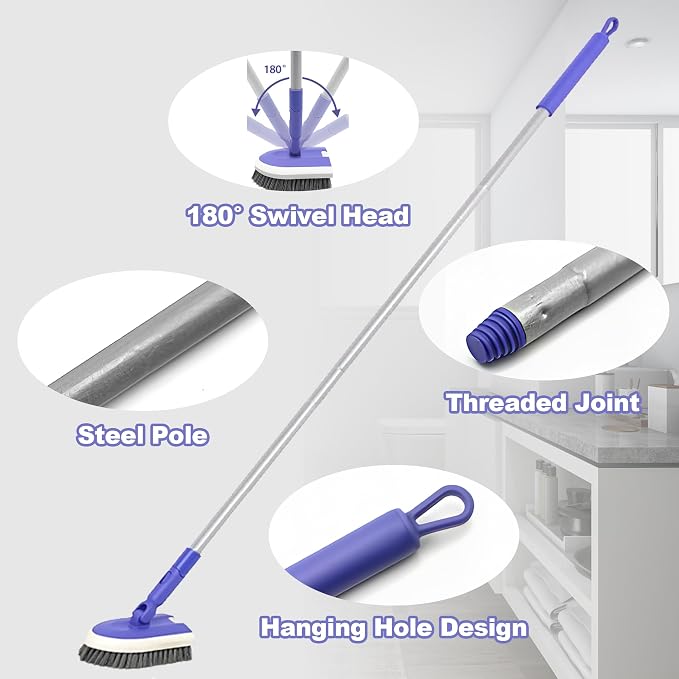 2 in 1 Tile Tub Scrubber Brush - Image 5
