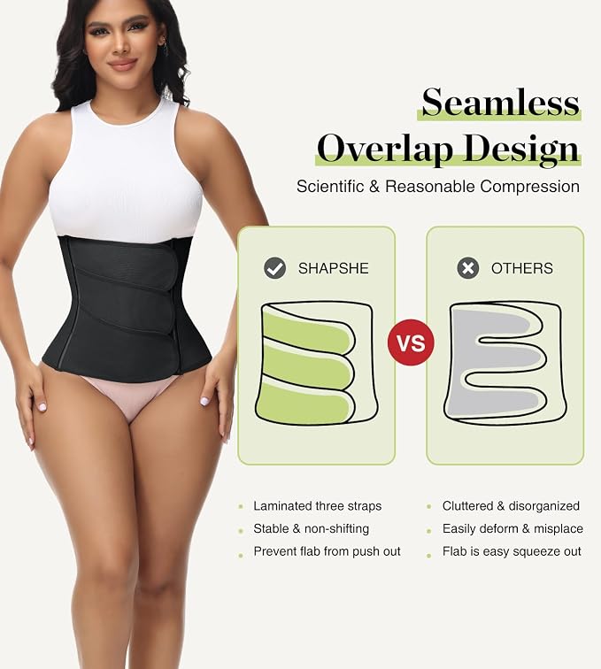 SHAPSHE Waist Trainer for Women Postpartum Recovery Wrap Waist Cincher Corset - Image 2