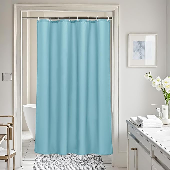 AooHome Stall Size 48x72 inch Shower Liner, Fabric Solid Color Bathroom Curtain by AooHome