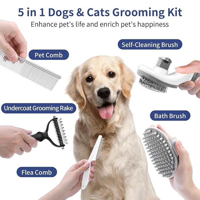 Dog Brush Grooming Kit 5 PCS - Image 2