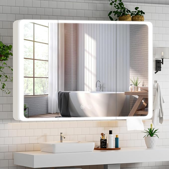 Lighted Bathroom Medicine Cabinet by Unknown