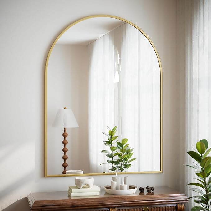 HARRITPURE 32"x42" Arched Bathroom Mirror by HARRITPUREHome