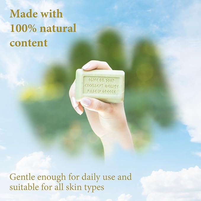 Calithea 3 Pack Soap Bars:100% Pure Olive Oil Soap - Image 3