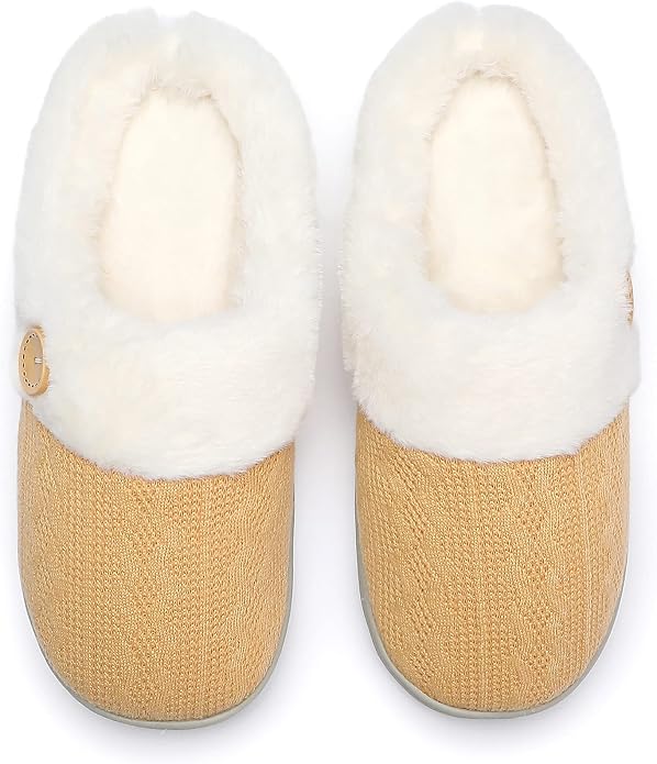 Chantomoo Womens Slipper Warm Comfy Memory Foam House Slippers Knitted Shoes - Image 6