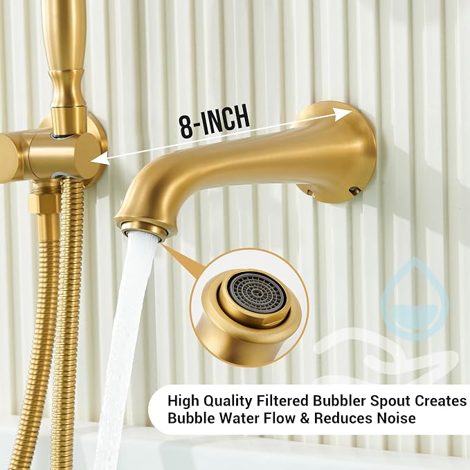 DASAN Antique Wall Mount Tub Filler Faucet - Image 5