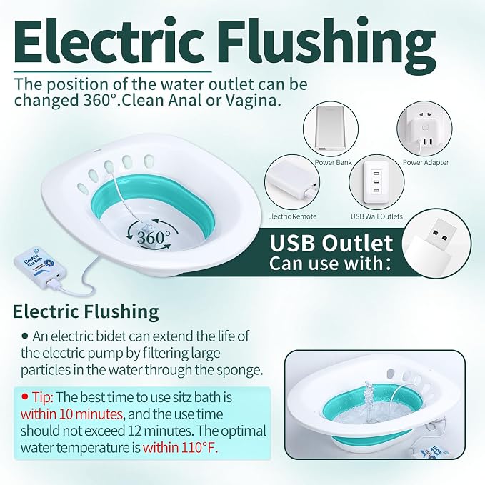 Electric Sitz Bath for Toilet Seat- Suitable for Pregnant Women and Perineal - Image 4