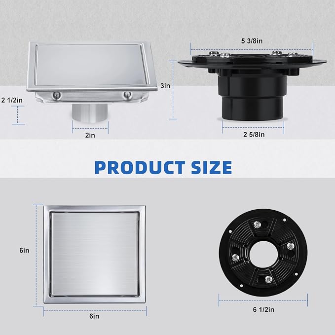 morefine Square Shower Floor Drain - Image 6