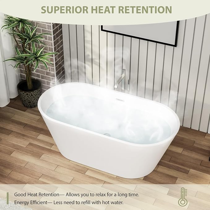Mocoloo 59 Inch Freestanding Bathtub - Image 2